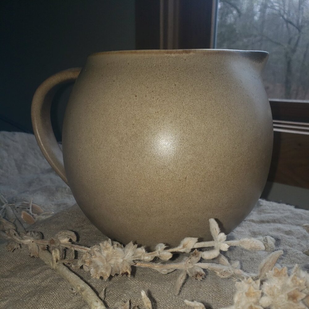 Crown & Ivy Home Stoneware Pitcher Indigo Desert - Sand Matte NWT - Picture 5 of 8